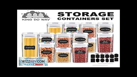 7PCS Airtight Stackable Dry Food Storage Container Cereal Transparent Kitchen Review