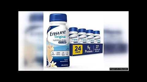 Ensure Original Vanilla Liquid Nutrition Shake With Fiber, Gluten free Meal Replacement Review