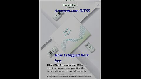 Stop hair loss Acecosm.com hanheal hair filler DIY55 exosome over 60