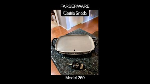 First Cooking Session Vintage Farberware Griddle