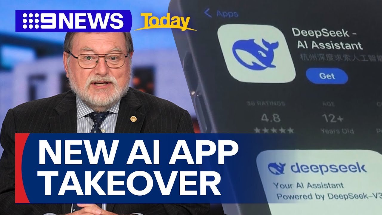 Chinese startup dethrones ChatGPT, becoming most downloaded app worldwide | 9 News #DeepSeekAi