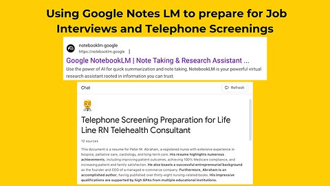 Using Google Notes LM to prepare for job interviews and screenings - practical AI job seeker tool