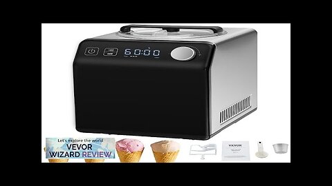 VEVOR Upright Automatic Ice Cream Maker with Built-in Compressor 2 Quart No Review