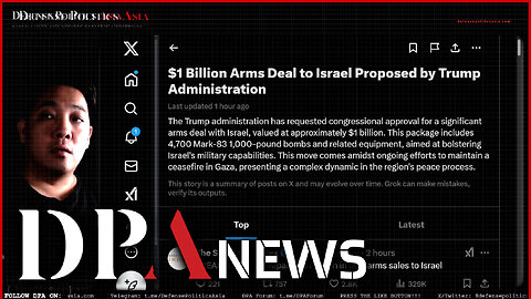 [ USA-Israel ] 1 BILLION DOLLARS arms deal for Israel submitted by Trump to congressional approval