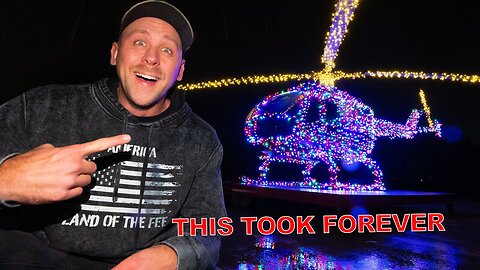 The Hardest Video I’ve Ever Made! Wrapping My Helicopter In Thousands Of Lights.