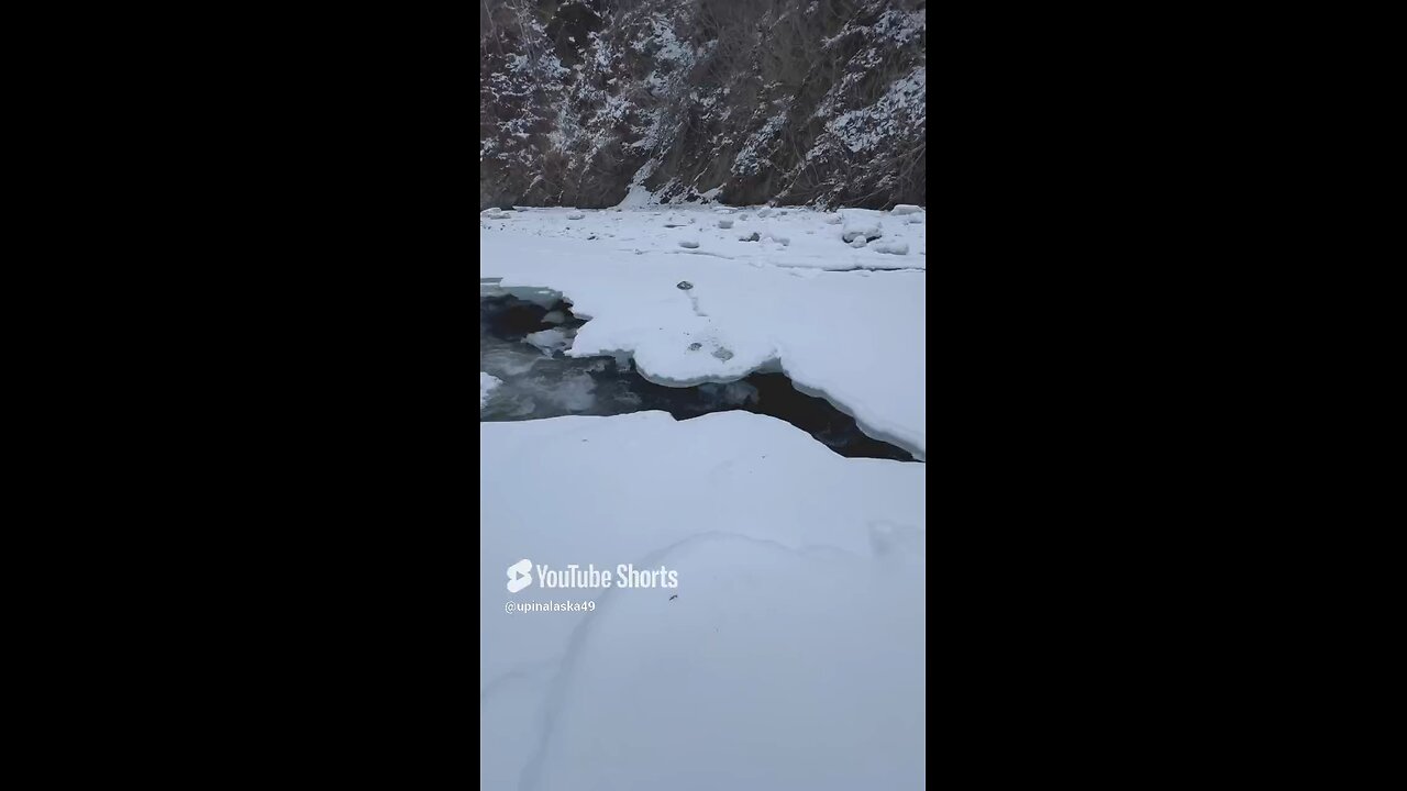Having fun #Subscribe #Alaska #Outdoors #Nature #Creek #Winter #Hiking #Camping #Frozen #iPhone