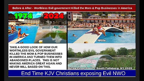 Before & After - Worthless Evil government Killed the Mom & Pop Businesses in America