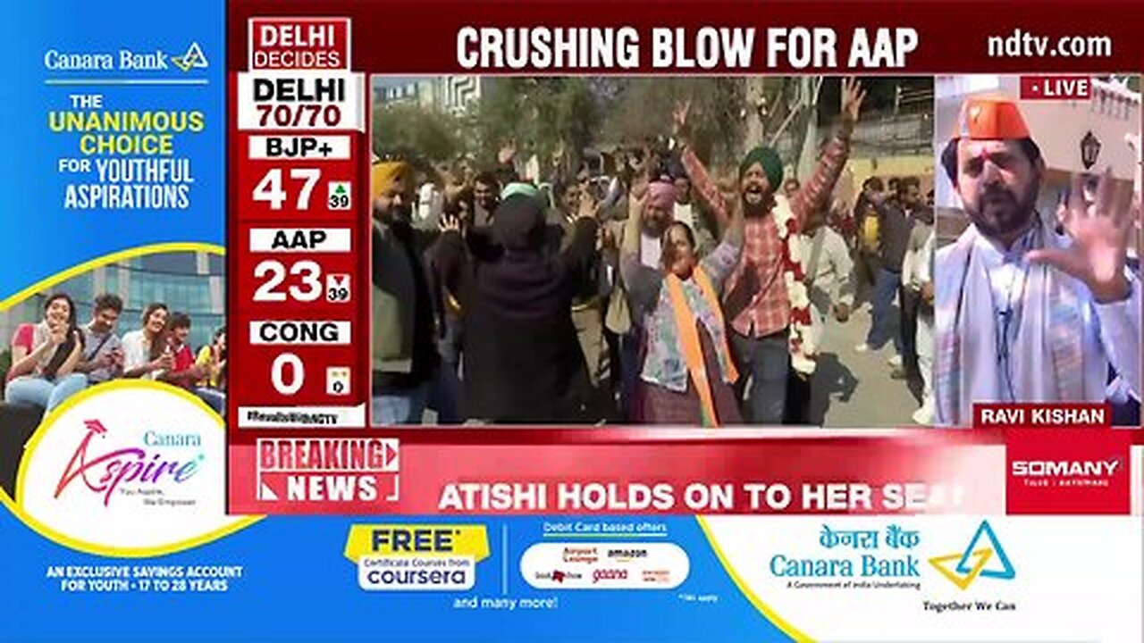 Kejriwal Lost _ Ravi Kishan Accredits BJP's Massive Victory In Delhi Assembly Elections To PM Modi