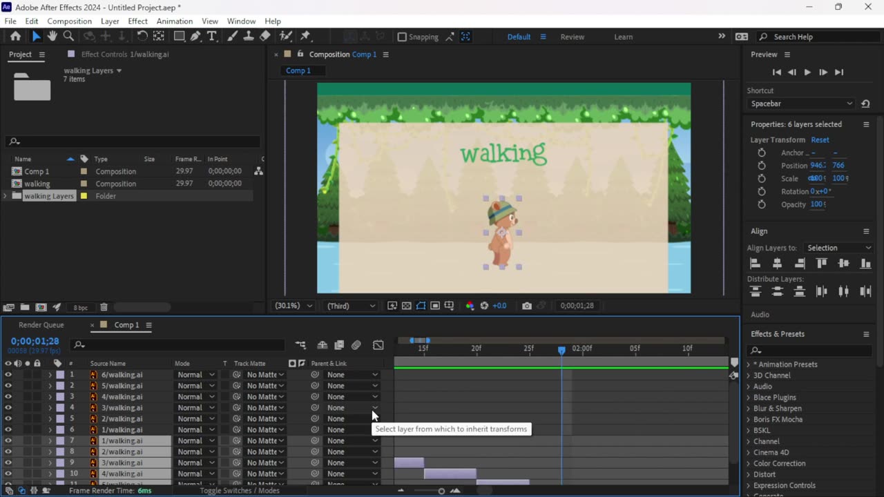 🚶‍♂️ Create a Walking Character Animation in After Effects