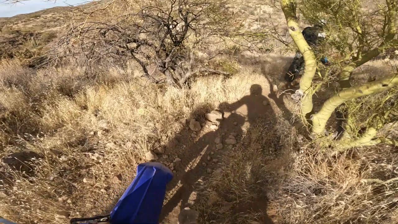 Exploring a new single track trail in Boulders OHV, riding motorcycles in the middle of nowhere