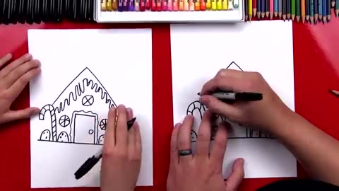 How To Draw A Gingerbread House