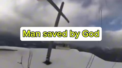 Man saved by a cross! ONLY GOD! 😱🙌 #jesus #god #cross #reaction #closecall #shortstory #shorts