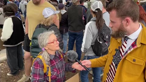 Anti-Trump Protesters hate and silence reporter simply asking for evidence or proof