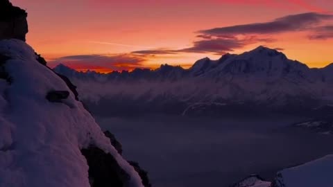 🌄 Sunset over Mont Blanc in the French Alps🌄