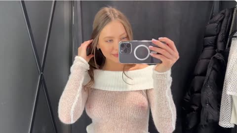 Transparent Blouse Try On Experience
			