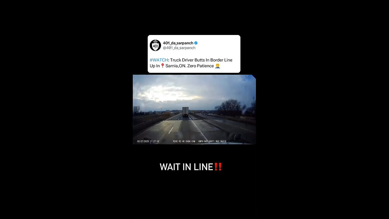 Truck driver cuts line