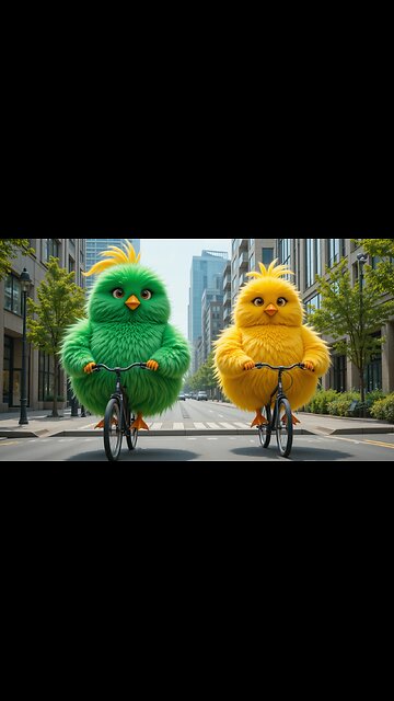 Adorable Chickens on Wheels—Epic Ride Ahead! 🐥🚲❤️