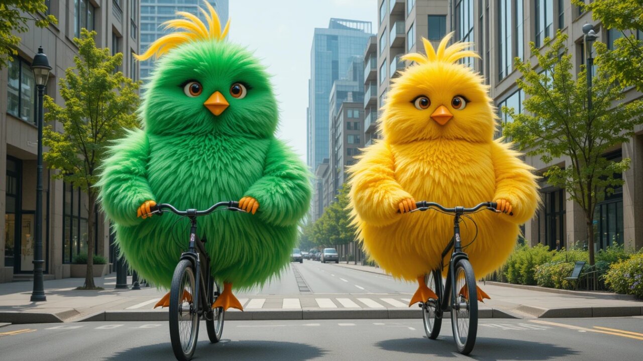 Adorable Chickens on Wheels—Epic Ride Ahead! 🐥🚲❤️