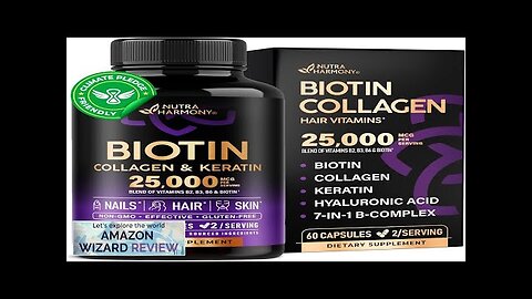 Biotin Collagen Keratin Hyaluronic Acid Hair Growth Support Review