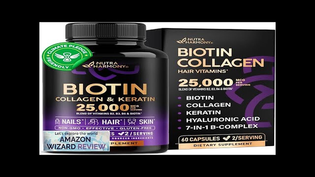 Biotin Collagen Keratin Hyaluronic Acid Hair Growth Support Review