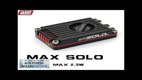 STOCK RUSH TANK MAX SOLO 5.8GHz 2.5W High Power 48CH VTX Video Review