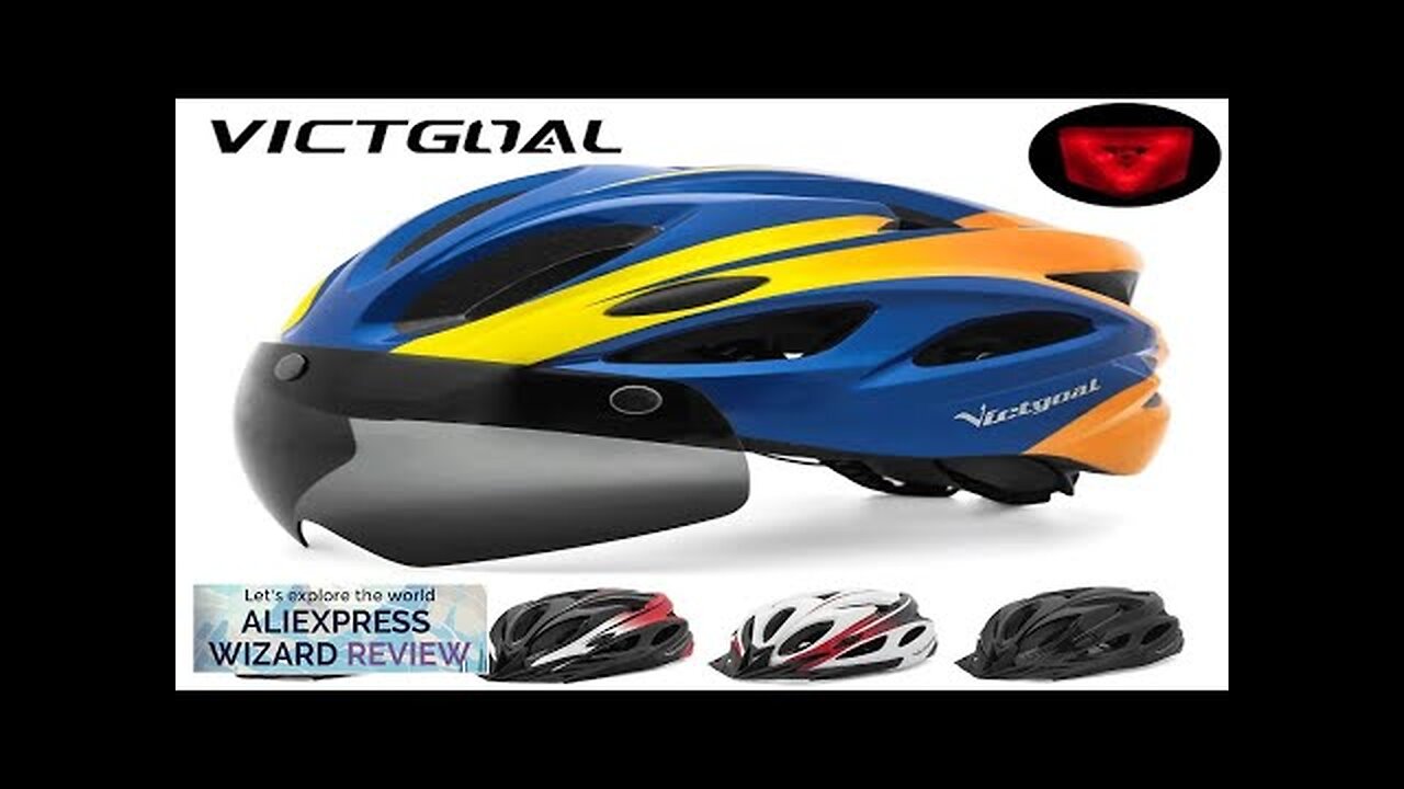 VICTGOAL Bicycle Helmet For Men Taillight Magnetic Goggles UV400 Lens Sun Visor Review