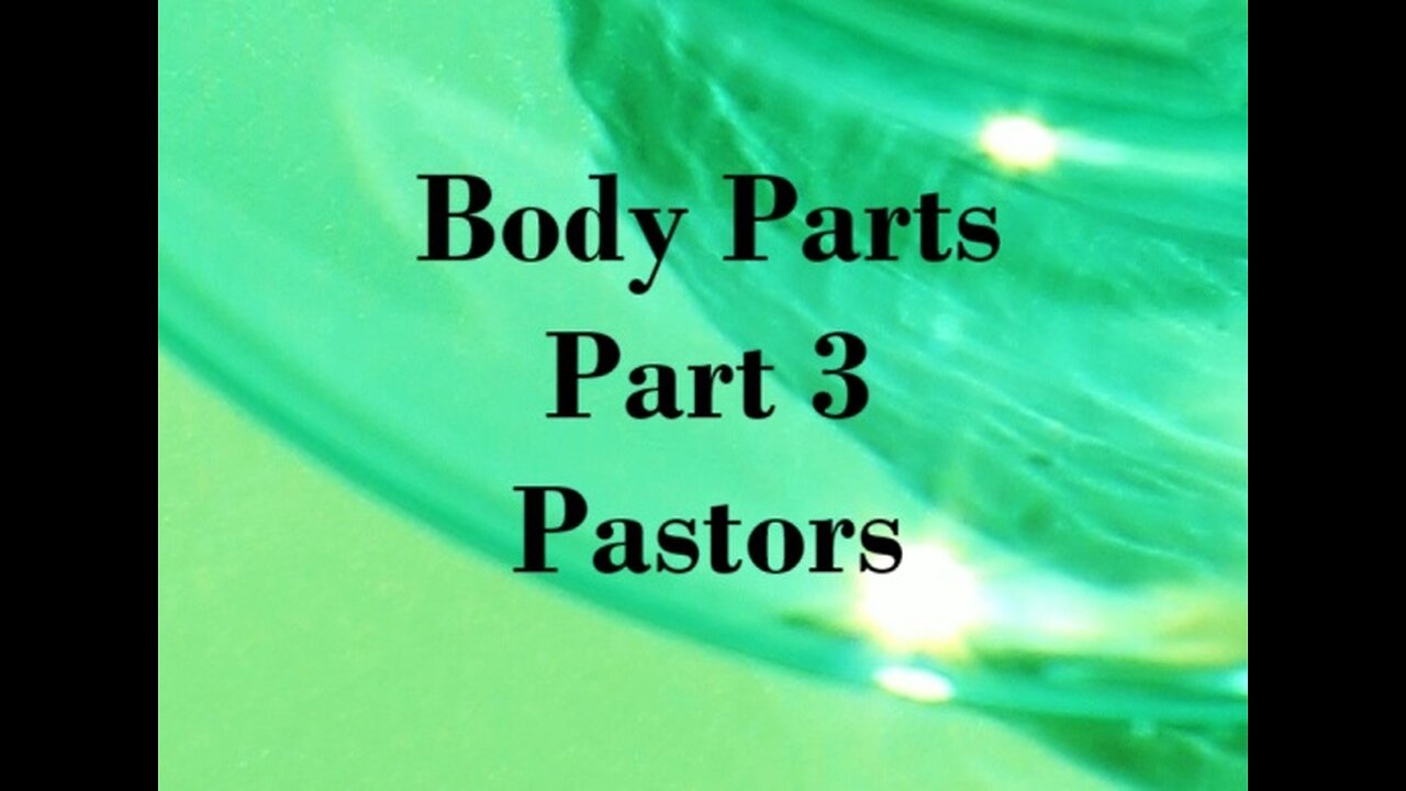 Body Parts: Part 3 - Pastors