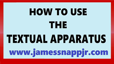 New Testament Textual Analysis - 07