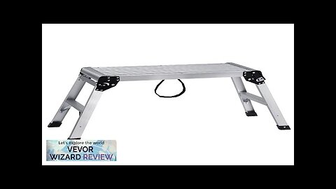 VEVOR Folding Work Platform 330 lbs Load Capacity Aluminum Drywall Stool Ladder Review