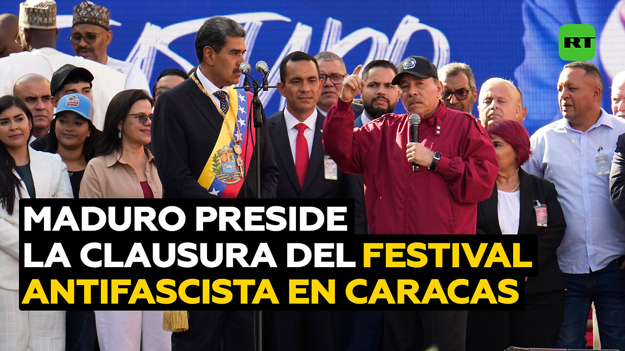 Maduro liderĂ³ la clausura del Festival Mundial Internacional Antifascista celebrado en Caracas
