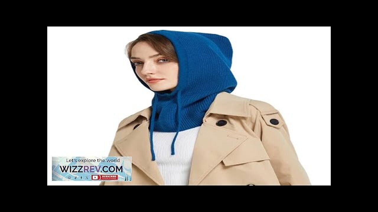 Sparsil Unisex Knit Scarf Hood Hat Winter Women Cashmere Beanie Bonnet Lady Review