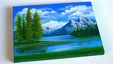 Acrylic Landscape Painting _ Easy for Beginners