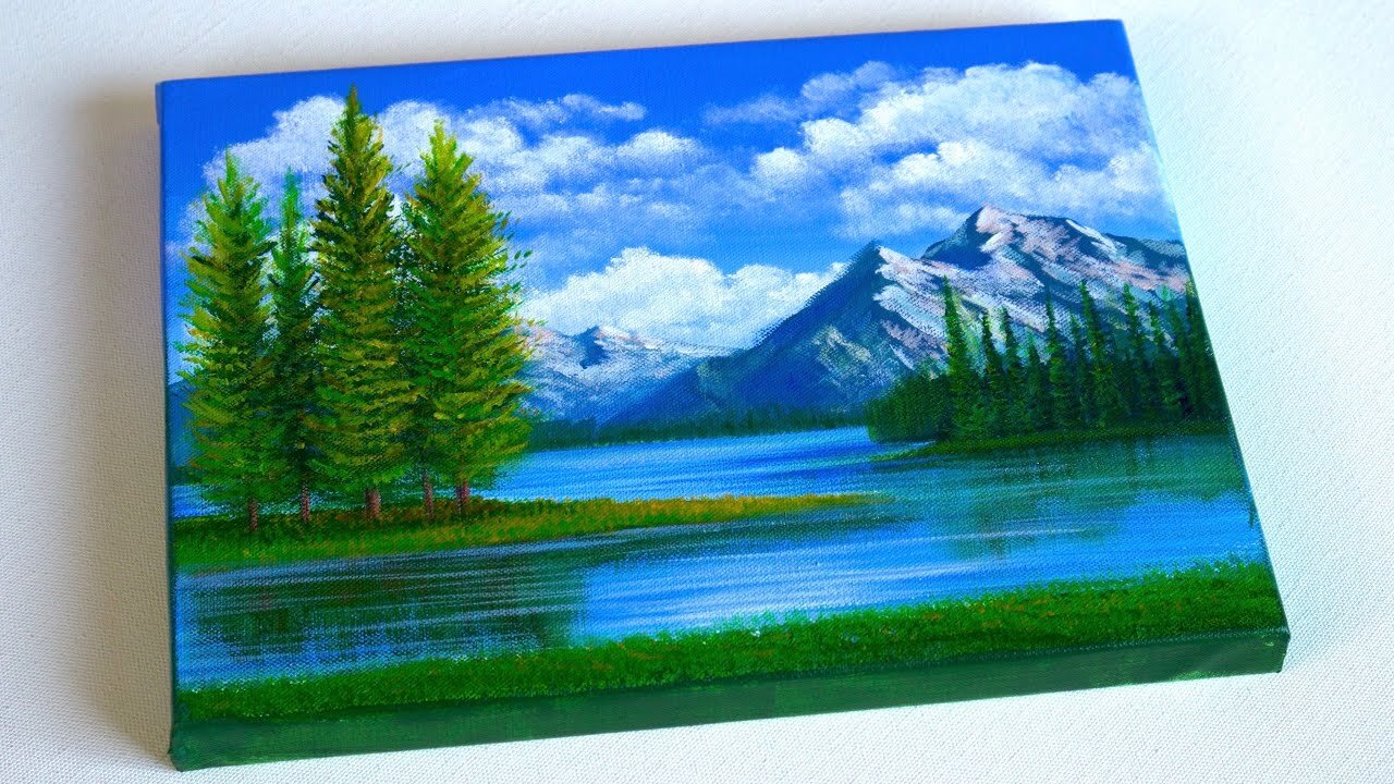 Acrylic Landscape Painting _ Easy for Beginners