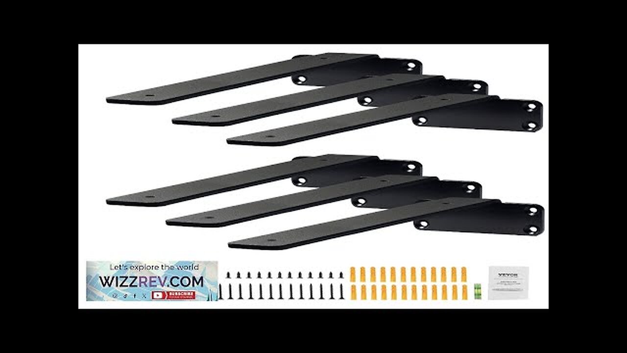 VEVOR Shelf Bracket 10”L x 4”W x 1.6”H 6 Pcs Heavy Duty Review