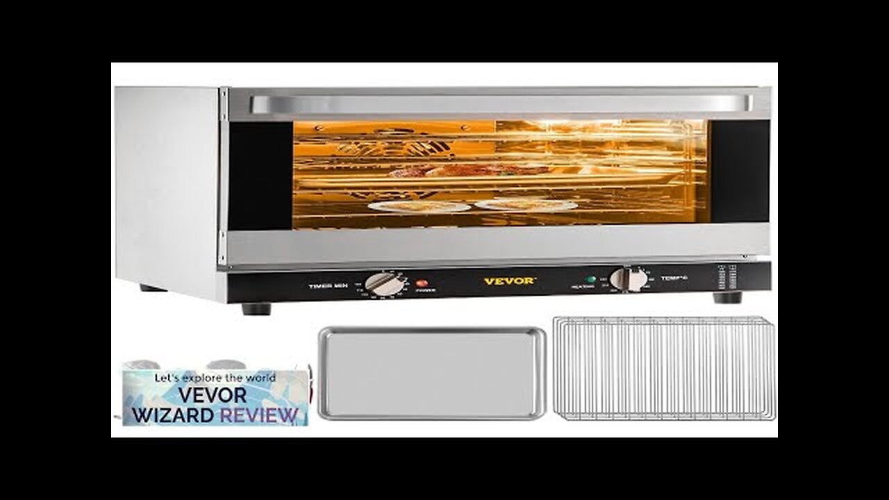 VEVOR Commercial Convection Oven 47L/43Qt Half-Size Conventional Oven Countertop 1600W Review