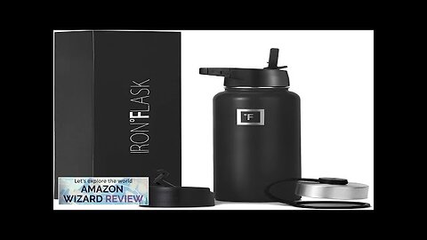 IRON °FLASK Sports Water Bottle Wide Mouth with 3 Straw Lids Review