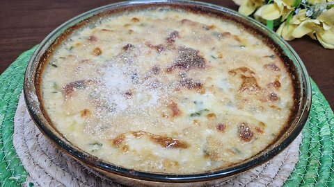 Recipe for Codfish Pie, super easy to make! 🥧🐟👌