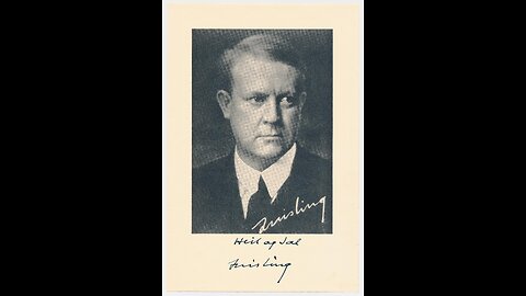 No "Quisling" after all: Vidkun Quisling had understood it all 90 years ago