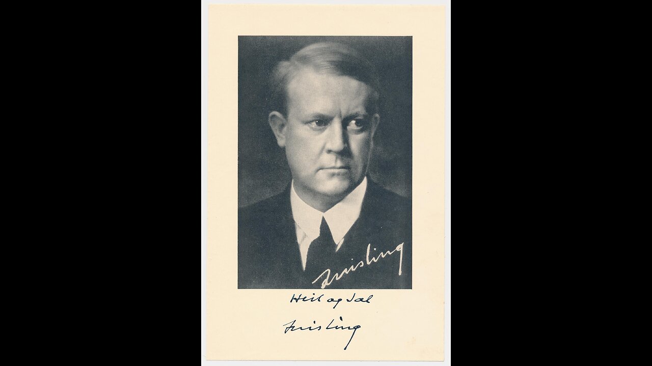 No "Quisling" after all: Vidkun Quisling had understood it all 90 years ago