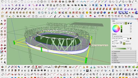 Modeling the stadium with Sketchup