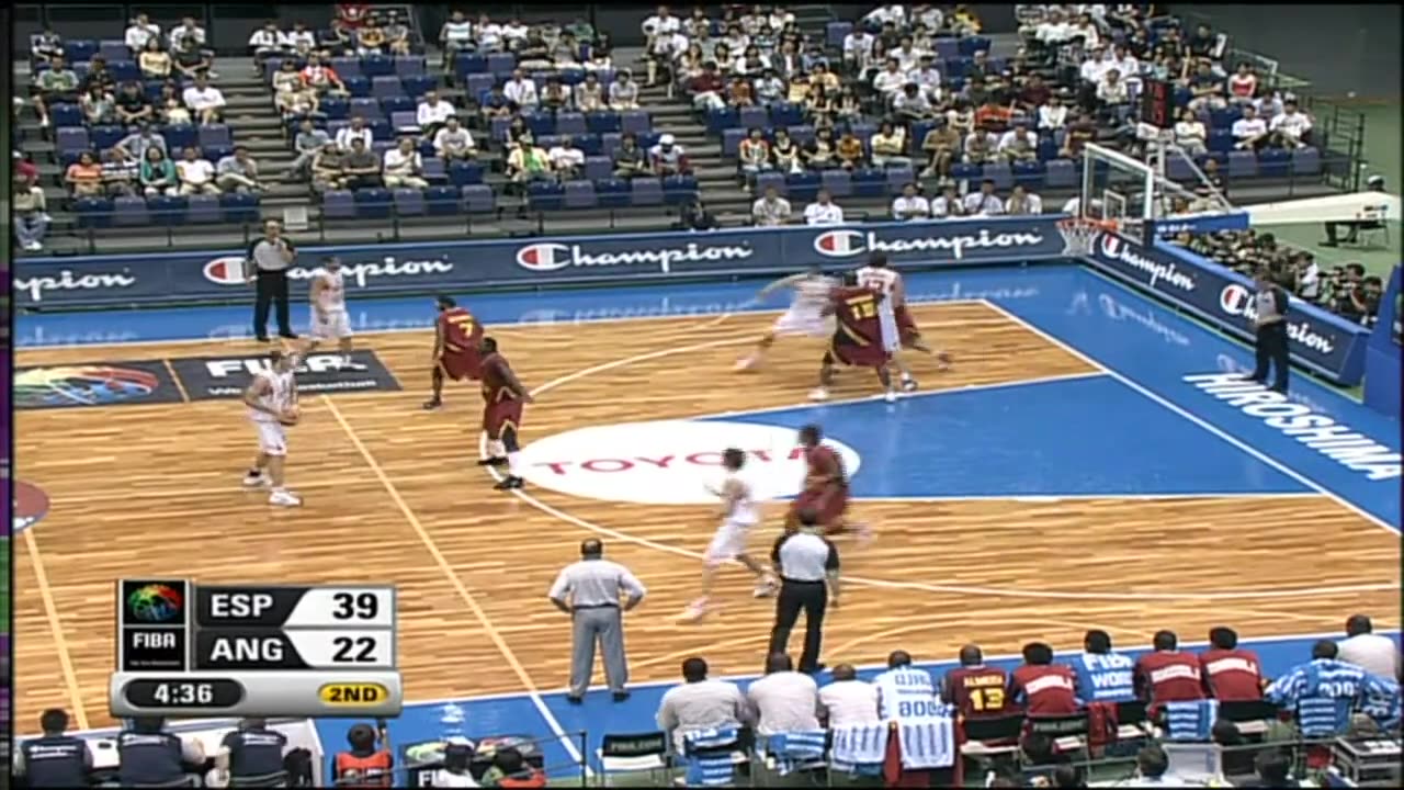 "España vs Angola" MUNDOBASKET'06 (23 de Agosto, 2006) con Andrés Montes