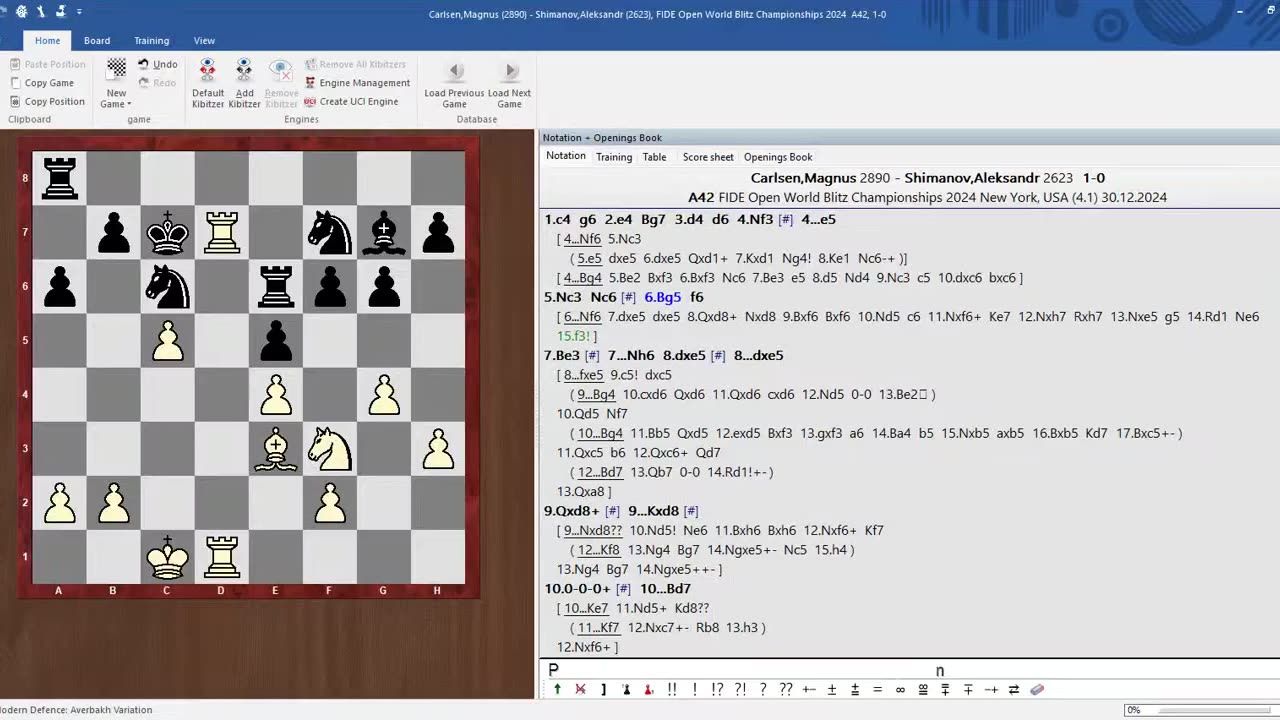 World Blitz Chess Championships, Round 4-Carlsen wins in 18 moves!