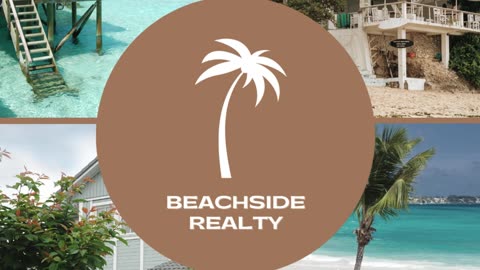 Colorful Gold Tan Beach House Rental Real Estate Facebook Video_Moment