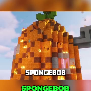 Surviving 100 Days as SpongeBob in Minecraft