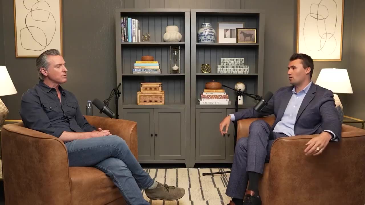 Gavin Newsom and Charlie Kirk talk about 'unfair' trans women in sports