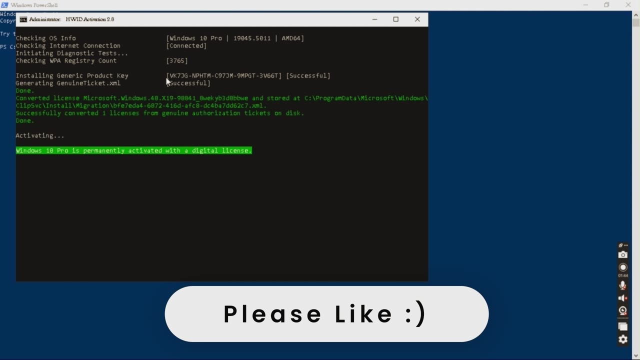 Activate Windows 10 or 11 + Office from PowerShell for free in 2025