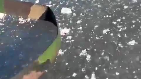 If fired at the correct angle a bullet will remain spinning on the ice