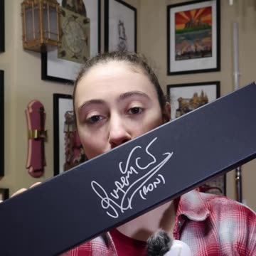 Rupert Grint Signs "Ron" On His WAND BOX.