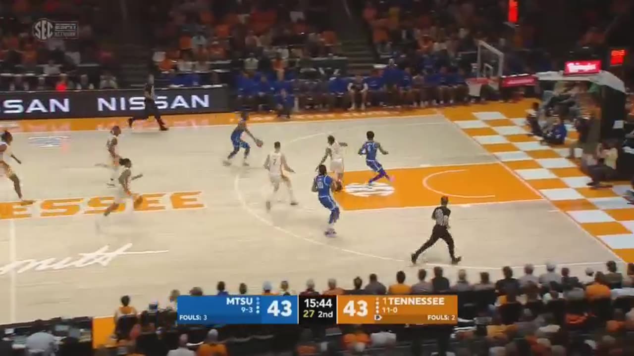 US Sports Basketball Feat. MTSU Blue Raiders vs. Tennessee Volunteers Full Game Highlights