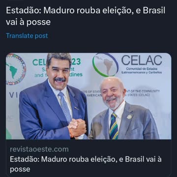 Estadão: Maduro rouba eleição, e Brasil vai à posse